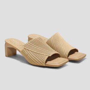 Vivaia Square-Toe Block Heel Sandals (Jade Pro)